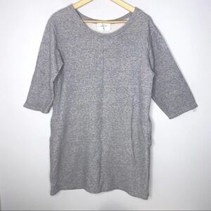 Nolita Laboratory Comfy Jersey Knit Dress Grey Color With Pockets Size L/XL ~